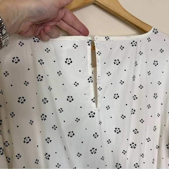 APIECE APART Estrella Floral Maxi Dress with Pockets Ivory Black Size L - Picture 6 of 12